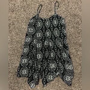 Handkerchief hem trapeze dress